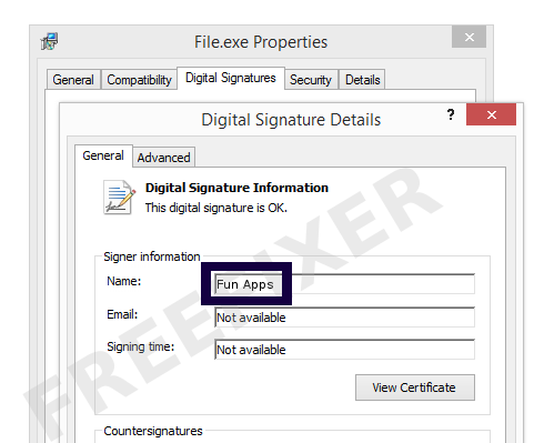 Screenshot of the Fun Apps certificate